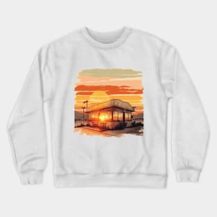 Retro Sunset T-Shirt Crewneck Sweatshirt